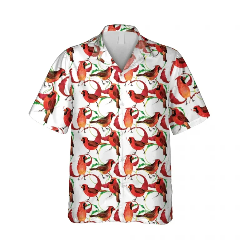 Northern Cadinal Birds Funny Hawaii Shirt, Kahala Shirts, Aloha Shirt For Mens, Womens