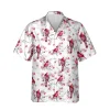 Floral Red Cardinal Hawaiian Shirt, Magnum Pi Shirt, Aloha Shirt For Mens, Womens