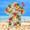 Cardinal Pineapple Vintage Hawaii Shirt, Christmas Gift For Him, Aloha Shirt For Mens, Womens