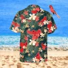 Cardinal Birds Tropical Hawaiian T-shirt, Reyn Spooner Shirts For Husband, Aloha Shirt For Mens, Womens