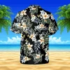 Black Floral 3d Hawaii Shirt, Father's Day Gift, Aloha Shirt For Mens, Womens