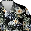 Black Floral 3d Hawaii Shirt, Father's Day Gift, Aloha Shirt For Mens, Womens