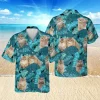 Funny British Longhaired Cat Tropical Plants Hawaiian Shirt, 3d Aloha Apparel, Aloha Shirt For Mens, Womens