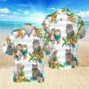 British Longhair White Hawaiian T-shirt, Father's Day Gift, Aloha Shirt For Mens, Womens