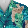 Tropical Leaves Longhaired Cats Hawaiian Shirt, Kalaha T-shirts, Aloha Shirt For Mens, Womens