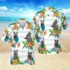 Funny British Shorthair White Hawaiian T-shirt, Magnum Pi Shirt, Aloha Shirt For Mens, Womens