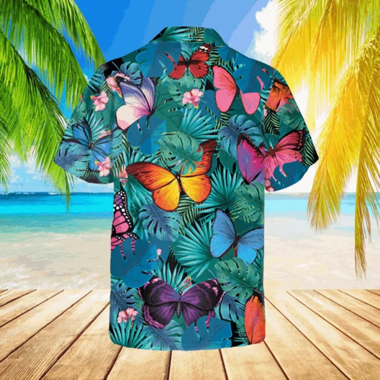 Butterflies Hawaii Shirt, Beach Shirt For Her, Aloha Shirt For Mens, Womens