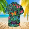 Colorful Butterfly Hawaiian Shirt, 3d T-shirt, Aloha Shirt For Mens, Womens