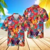 Red Butterfly Hawaiian T-shirt, Father's Day Gift, Aloha Shirt For Mens, Womens