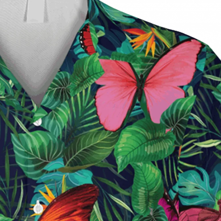 Colorful Butterfly Hawaiian Shirt, 3d T-shirt, Aloha Shirt For Mens, Womens