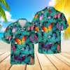 Butterflies Green Hawaii T-shirt, Beach Outfit For Men, Aloha Shirt For Mens, Womens