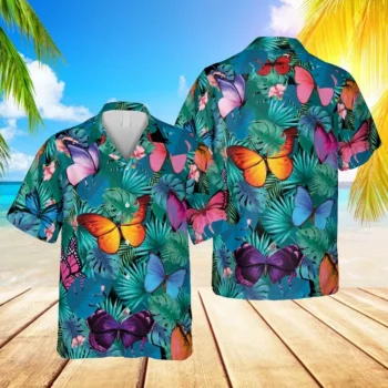 Butterflies Hawaii Shirt, Beach Shirt For Her, Aloha Shirt For Mens, Womens