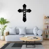 Cross With Butterflies Jesus Metal Sign, Butterflies, Christianity Indoor Plaque Metal Sign