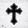 Layered Cross Jesus Metal Sign, Layered Cross Christian Laser Cut Artwork Metal Sign