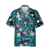 Hibicus Tuxedo Cats Hawaii Shirt, Vintage Clothing, Aloha Shirt For Mens, Womens