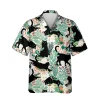 Cartoon Black Cat Hawaiian Shirt, Summer Outfit For Women, Aloha Shirt For Mens, Womens