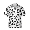 Funny Black Cats Black And White Hawaii Shirt, Beach Shirt, Aloha Shirt For Mens, Womens