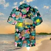 Floral Hibicus Camping Shirt, Summer Hawaii Shirt For Men, Aloha Shirt For Mens, Womens