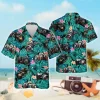 Tropical Cameras Hawaiian Shirts For Photographers, Camera Lovers Summer Beach Shirts, Aloha Shirts, Camera Unisex Button Down Short Sleeve Shirts