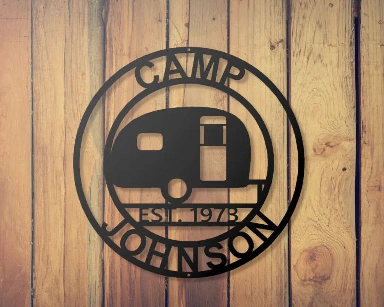 Personalized Camper Name Sign, Metal Sign Wall Decor, Metal Sign Outdoor, Indoor