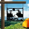 Personalized Name Camping Metal Gate Decor, Camping Metal Hanging Sign, Garden Hanging Decor, Gift For Camping Lovers
