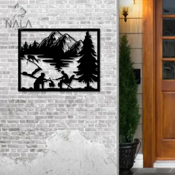 Roasting Camping Decorative Metal Panel, Camping Metal Wall Decor, Outdoor Wall Art, Housewarming Gift For Camping Lovers