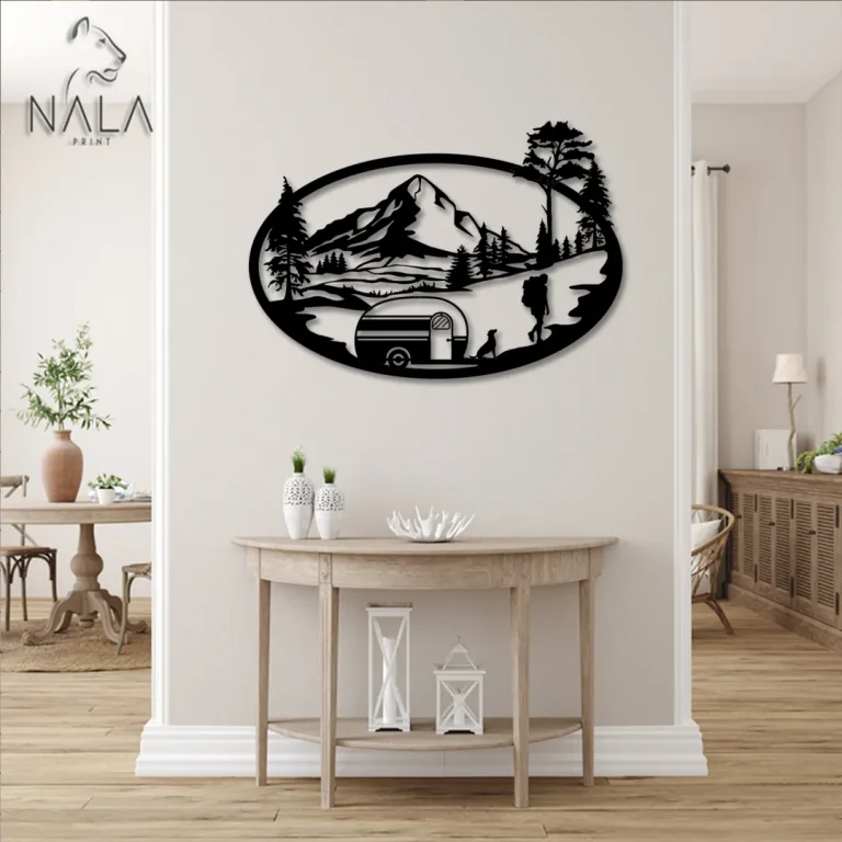 Go Camping Camper Vans Wall Decor, Camping Metal Wall Art, Wall Hanging, Gift For Camping Lovers