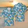 Flowers And Campers Blue Hawaiian Shirt, Gift For Husband, Aloha Shirt For Mens, Womens