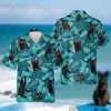 Black Kitty Hawaii T-shirt, Tommy Bahama Hawaiian Shirts, Aloha Shirt For Mens, Womens