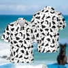 Funny Black Cats Black And White Hawaii Shirt, Beach Shirt, Aloha Shirt For Mens, Womens