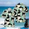 Cartoon Black Cat Hawaiian Shirt, Summer Outfit For Women, Aloha Shirt For Mens, Womens