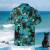 Tropical Plants Black Cats Hawaii Shirt, Kahala Shirts For Cat Lovers, Aloha Shirt For Mens, Womens