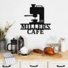 Personalized Your Name Coffeemaker Coffee Machine Metal Art