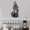 Rustic Coffee Cups Metal Bar Sign, Perfect Gift For Coffee Lovers