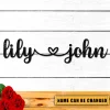 Personalized Name Heart Valentines Day Metal Sign