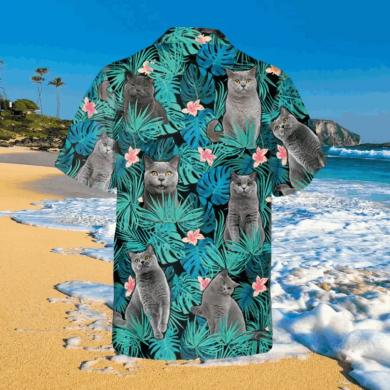 Funny British Shorthaired Cats Hawaiian Shirt, Cat Clothing, Aloha Shirt For Mens, Womens