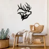 Elk Inside Elk Head Metal Art Monogram, Hunting Gift For Father