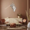 Double Triangle Mountainous Scene Metal Art, Wildlife Wall Hanging