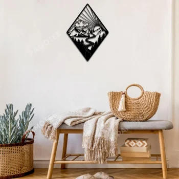 Vintage Mountain Metal Sign, Gift Idea For Hikers