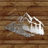 Train On Mountain Metal Sign, Train Express Wall Decor