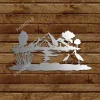 Stork, Lake Metal Sign, Stork Iron Wall Decor For Lakehouse