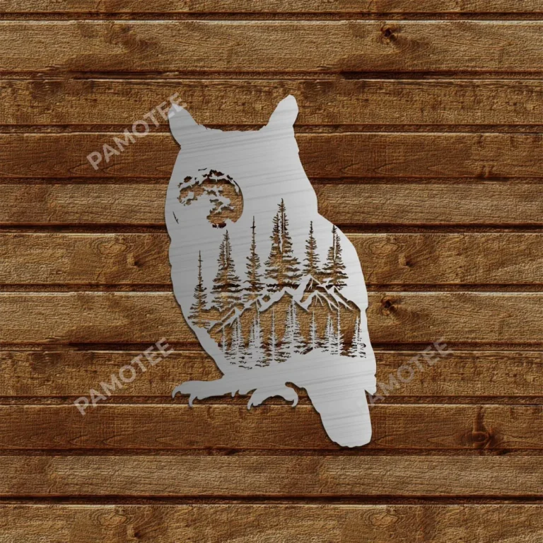 Night Owl Metal Sign, Owl Lovers Steel Wall Decor