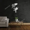 Eagle And Chicks On Tree Branch Cut Metal Sign, Eagle Nest Stainless Wall Decor