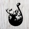 Deer And Duck Hunting Metal Wall Art, Fishing Hook Artwork