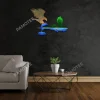 Eagle Preying Fish In Lake Metal Art, Man Cave Interior Decoration