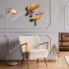 Eagle And Chicks On Branch Metal Wall Art, Eagle Welded Decor