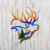 Elk Deer Head Metal Sign, Indoor Decor For Hunters