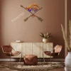 Arrows And Mountain Colored Metal Art, Arrows And Mountain Camping Wall Hanging