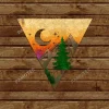Wild Scene At Night Metal Wall Art, Nature Laser Cut Living Room Decoration