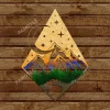 Mountain, Forrest, Starry Night Metal Wall Art, Nature Iron Decoration